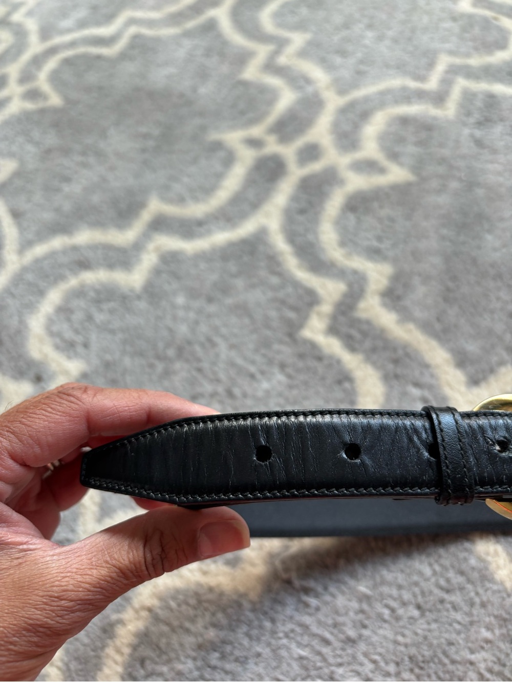 Salvatore Ferragamo Black XS Black and Gold Belt - Picture 2 of 13